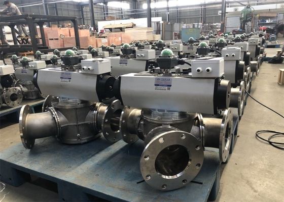 Chemical  Industry 120° SS304 3 Way Diverter Ball Valve