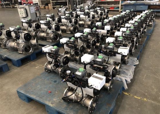 Chemical  Industry 120° SS304 3 Way Diverter Ball Valve